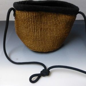 BALI woven cross body bag velvet trim  9.5…